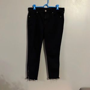 Express Black Cropped Mid Rise Legging Jeans, Size 10